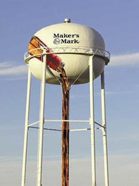 Water tower to Maker's Mark landmark