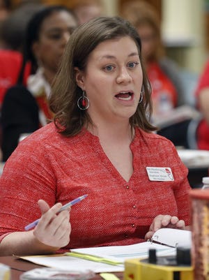 Polk Education Association President Stephanie Yocum wants federal COVID relief money to be paid to teachers, who have had to adapt how they instruct students.
