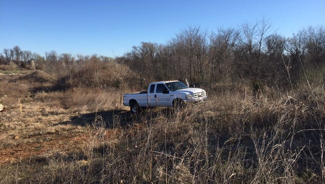 An official said this stolen truck was driven by a man who fled from police.