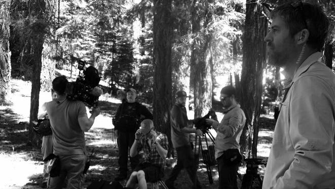 A film crew sets up in Shasta County. The Film Commission reported a record 24 film, TV, and web productions were shot in Shasta County in 2017.