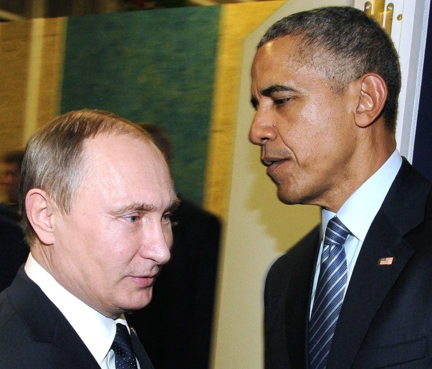 Russian President Vladimir Putin and President Obama meet in Paris on Nov. 30, 2015.