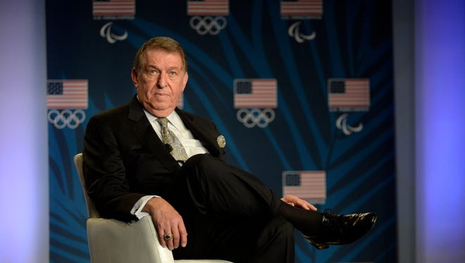 Mar 9, 2016: Team USA general manager Jerry Colangelo during a press conference at the 2016 Team USA Media Summit at the Beverly Hilton.
