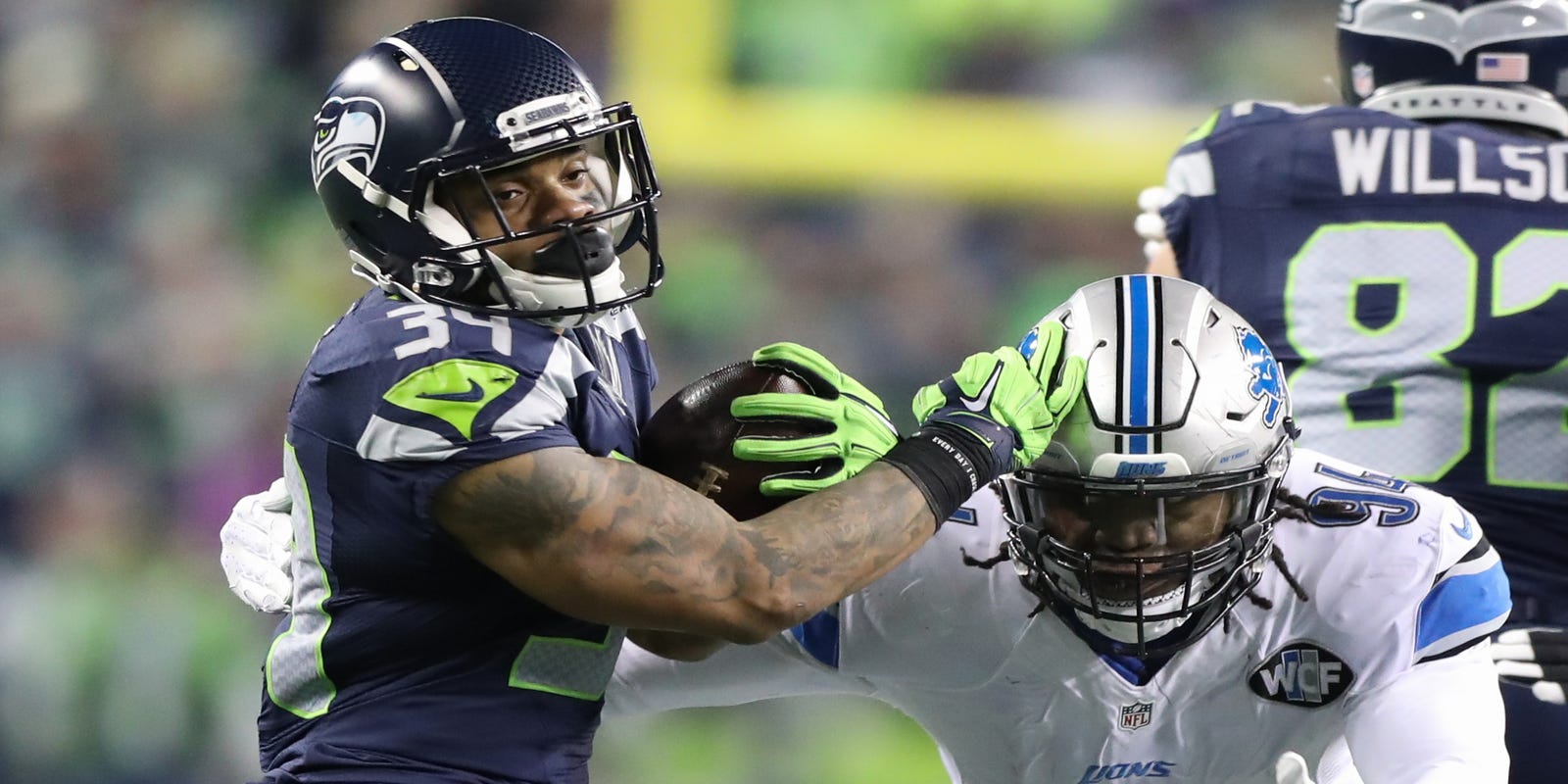 Flint S Thomas Rawls Cmu Dominant In Playoff Win Over Lions