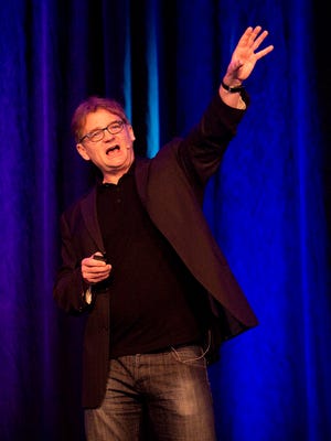 Author, David Duncan speaks at a past Imagine Solutions Conference at the Ritz Carlton Golf Club in Naples.