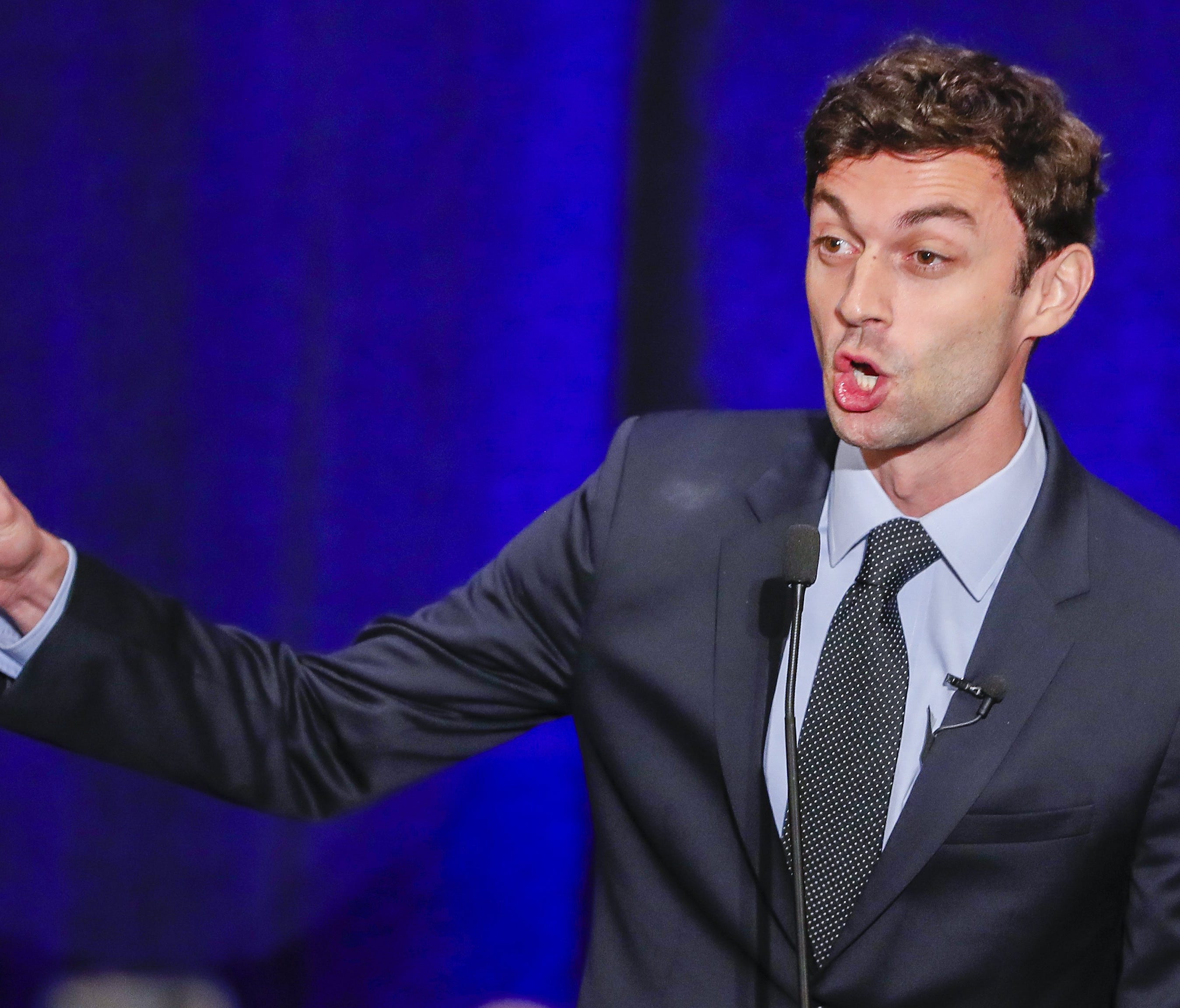 Democratic candidate Jon Ossoff speaks to supporters during a special election night party in Atlanta. Ossoff was one of 18 candidates who ran in Tuesday's special election to fill Georgia's 6th congressional district seat previously held by Health a