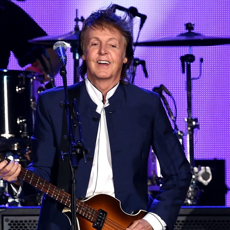 29. Paul McCartney     • No. 1 hits:  5     • Total weeks at No. 1:  21     • First chart topper:  Uncle Albert/Admiral Halsey (Aug. 2, 1971)     • Last chart topper:  Say Say Say (Jan. 14, 1984) By the time Paul McCartney was 28 years old, he'd already had one of the most successful songwriting careers in history with The Beatles. But after the group's 1970 breakup he wasn't ready to hang up his Hofner bass just yet, not by a long   shot. He formed Wings the following year, and had a slew of hits with them as well (more on that later), including "Band on the Run," which was credited to Paul McCartney and Wings, and is included in his count here as well as for Wings below. Strictly solo or duet, McCartney had four No. 1s: "Uncle Albert/Admiral Halsey," "Say Say Say" (with Michael Jackson), Ebony and Ivory (with Stevie Wonder), and FourFiveSeconds (with Rihanna and Kanye West).     ALSO READ: Artists With the Most Hit Albums