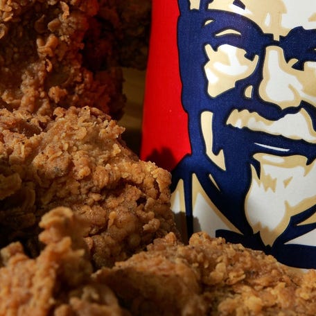 16. KFC     • Former name:  Kentucky Fried Chicken In 1991, fast food chain Kentucky Fried Chicken made the decision to simplify its name to its initials, KFC.  KFC executives told Bloomberg that they wanted to "reduce dependence on the word 'fried,'" to help the restaurant attract consumers who may be more health conscious. The restaurants began offering non-fried options like broiled chicken and chicken salad sandwiches.