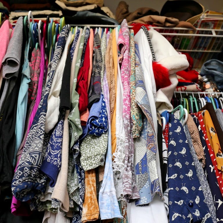 1. Sell your old clothes through a thrift shop     Donating old clothes to Goodwill or some other agency is always an option, but there are also stores like the Buffalo Exchange and Uptown Cheapskate chains that will buy garb in good condition and/or exchange it for store credit. For pricier or rarer items, eBay and Etsy are good options, too.