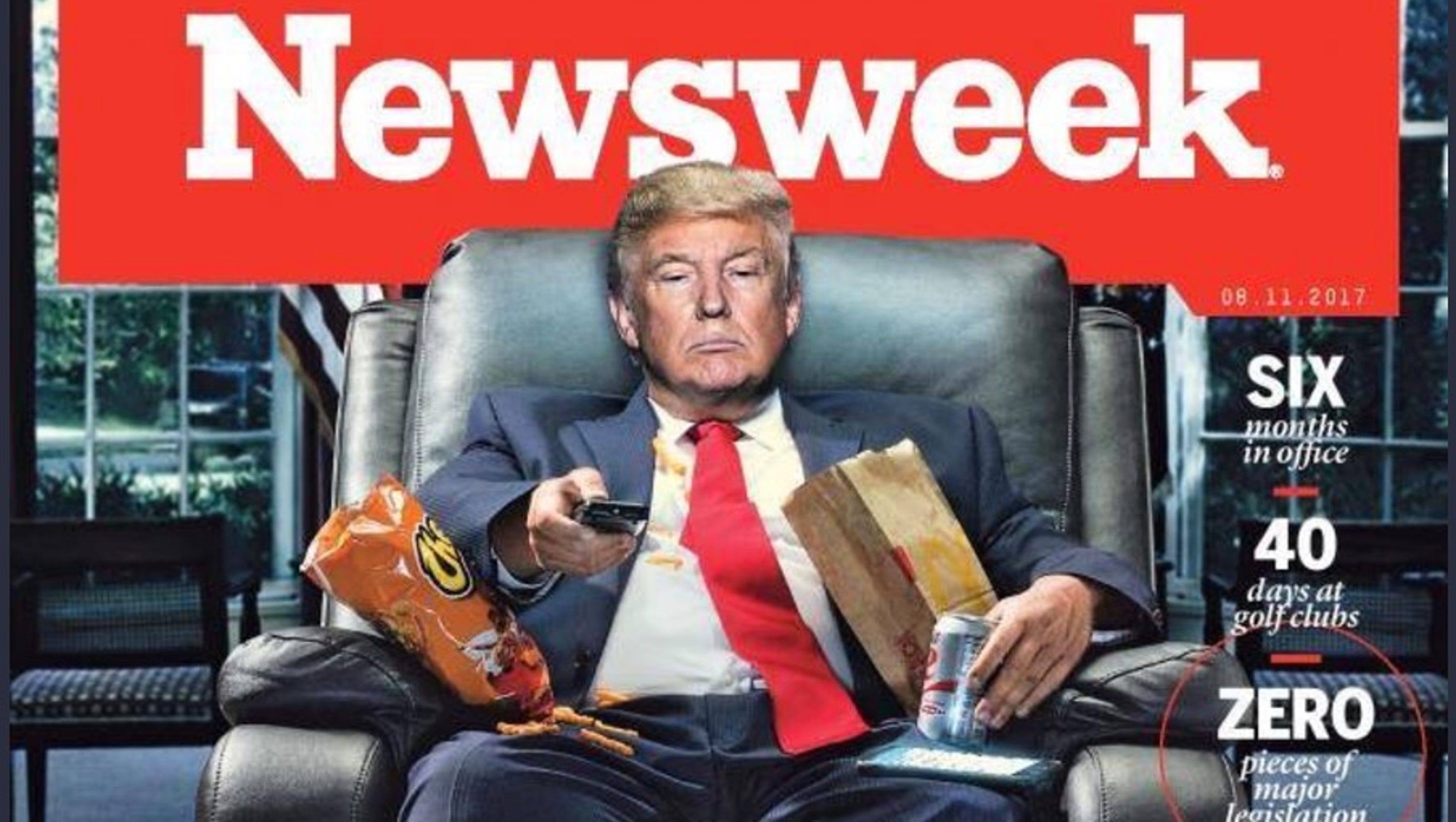Newsweek calls President Trump a 'Lazy Boy' on its new cover