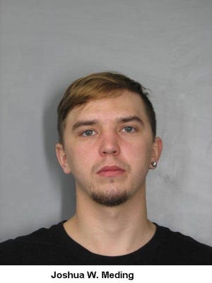 Joshua Meding, 24, was arrested by Delaware State Police on Thursday.