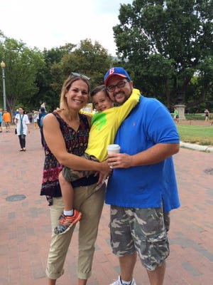 Laura and Brian Lane, with son Jackson, 4, are enjoying the Labor Day holiday weekend in the nation's capital.