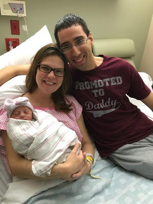 Baby Grace Cobb, the new daughter of Lisa and Brett Cobbs, Viera, was one of six babies born at Health First during the weekend of Hurricane Irma.
Grace was born at 7:21 a.m. Sunday.