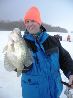 Pat Gogin with a slab crappie.