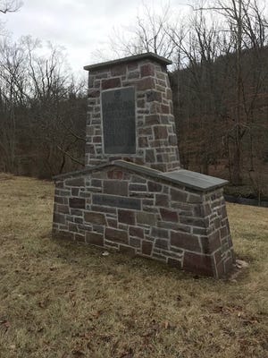 A stone monument in the Catoctin Mountains dedicated to the “Father of Modern Flyfishing,” Joseph W. Brooks (1901-1972).