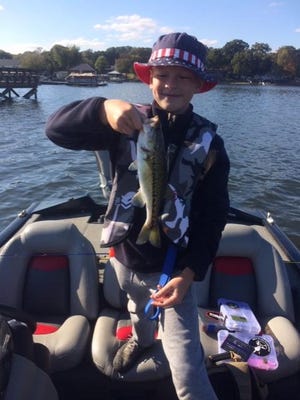 Our grandson, Andon Greer, loves fishing Lake Norman.