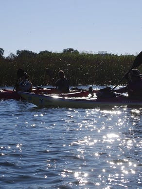 RiverTrek paddlers on the final day of their five-day trip down the Apalachicola River.