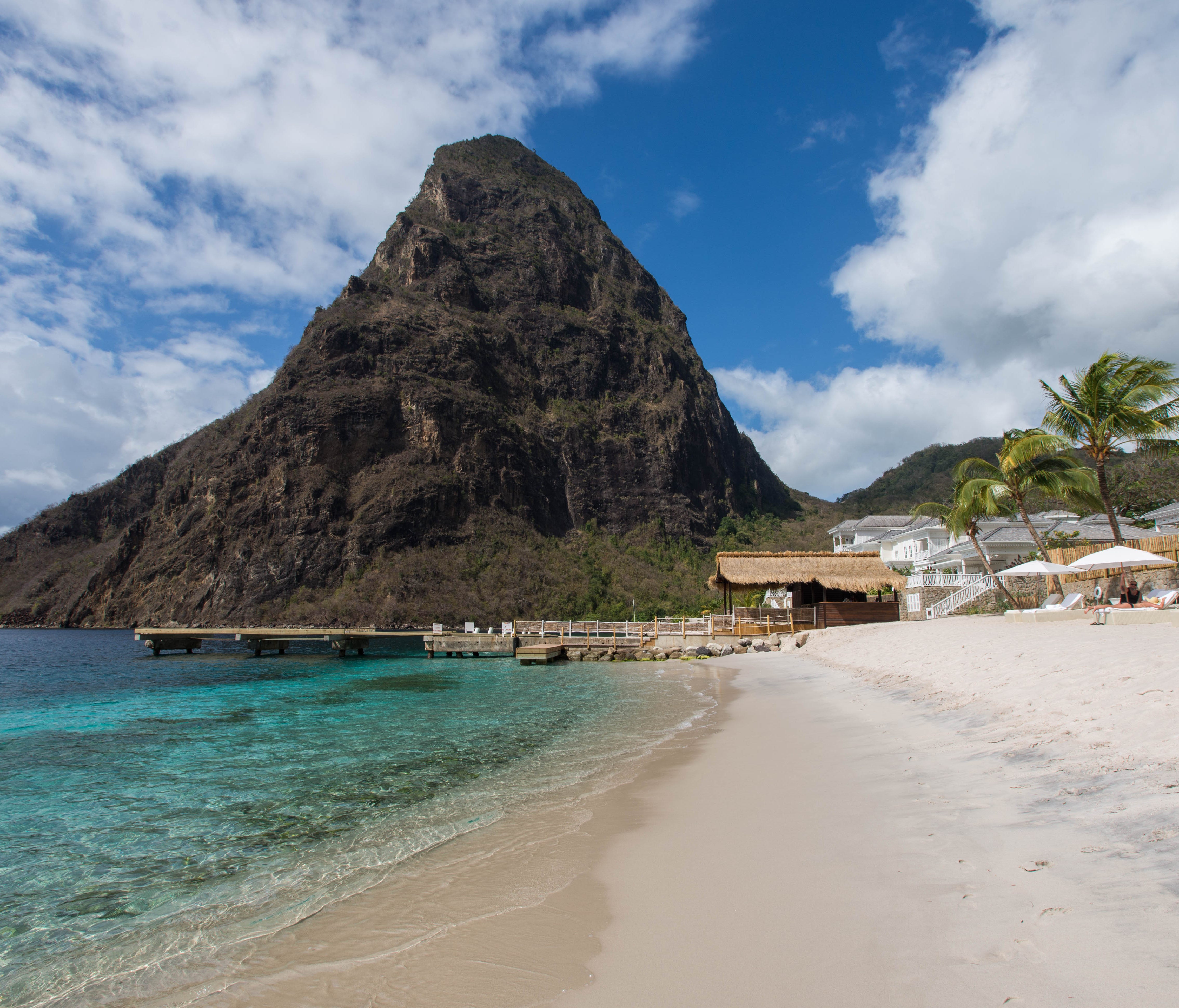 Sugar Beach, A Viceroy Resort, Soufriere, St. Lucia: Wedged between St. Lucia's iconic Pitons, Sugar Beach is one of the island's prettiest places to recharge. The setting and beach make this a true all-inclusive escape on resort-heavy St. Lucia, and