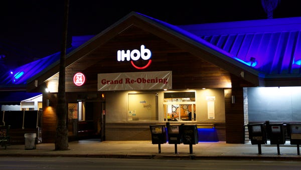 IHOP has temporarily changed its name to IHOb....