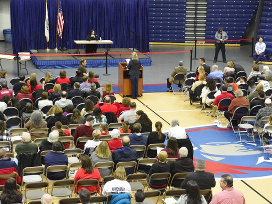 A hearing was held on Wednesday at Brookdale Community
