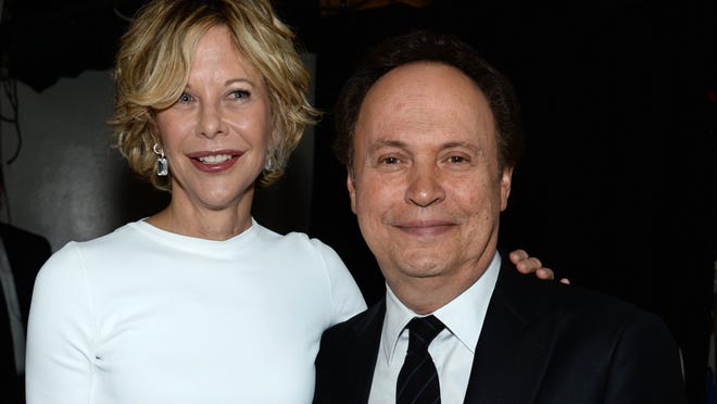 NEW YORK, NY - APRIL 28:  (EXCLUSIVE COVERAGE) Actors Meg Ryan (L) and Billy Crystal attend the 41st Annual Chaplin Award Gala at Avery Fisher Hall at Lincoln Center for the Performing Arts on April 28, 2014 in New York City.  (Photo by Dimitrios Kambouris/Getty Images)