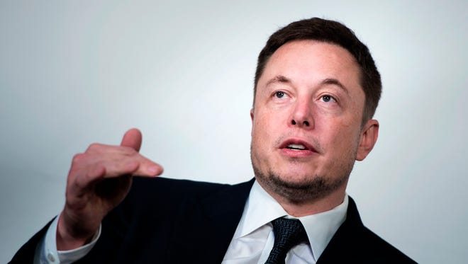 Elon Musk, CEO of SpaceX and Tesla, appears during the International Space Station Research and Development Conference on July 19, 2017.