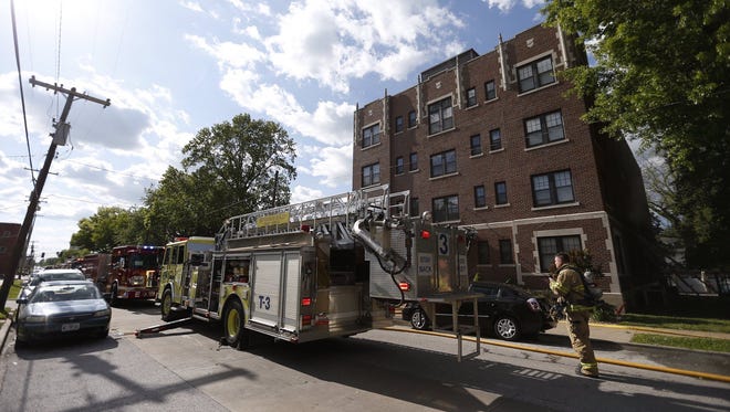 A fire at the Ambassador Apartments on Thursday was intentionally set, investigators say.