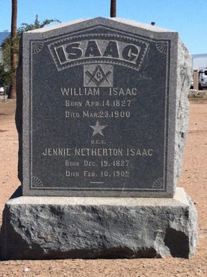 William Isaac, a well-known Valley rancher in the 1800s, is buried in the Masons portion of the Pioneer & Military Memorial Park.