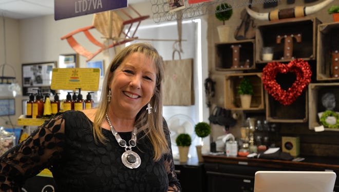 Lynne Breeden, the new owner of Grandma's Bait, pictured at her LTD 7 store on Augusta Street in Staunton.