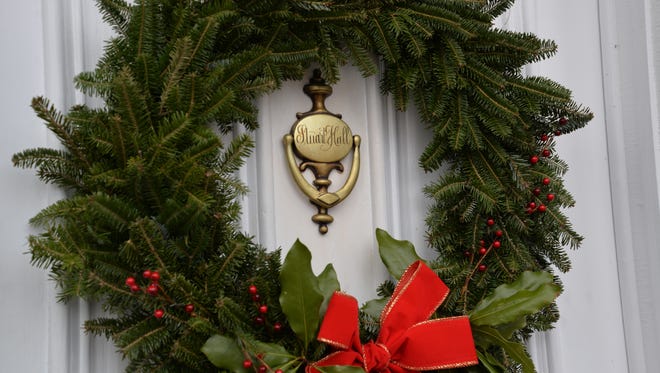 Decorations at the Stuart Hall School "Old Main" building on West Frederick Street. The building was on the 44th annual Holiday House Tour put on by the Historic Staunton Foundation on Dec. 3-4, 2016.