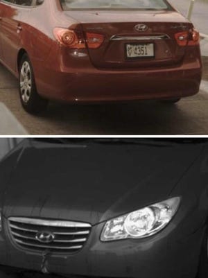Authorities are searching for a red Hyundai Elantra stolen in an armed carjacking in Pensacola June 1, 2018.