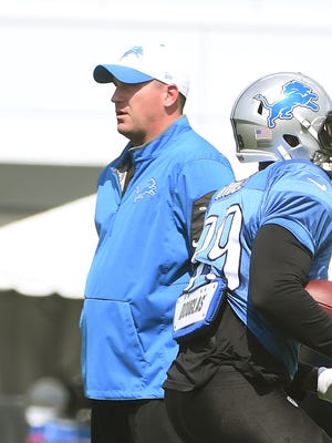 The Lions offense has been rolling under offensive coordinator Jim Bob Cooter, left.