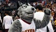 Loyola Ramblers mascot  before the game against the