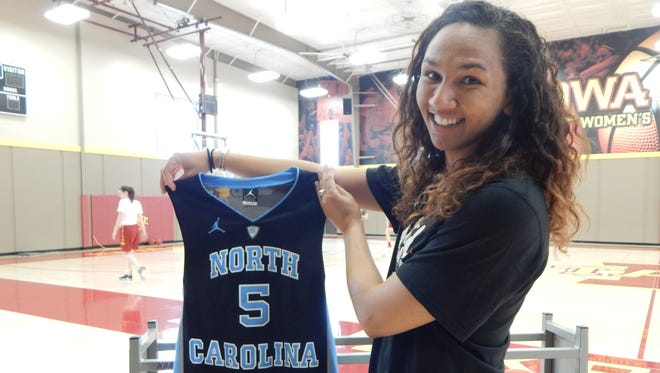 Morgan Paige, an Iowa State graduate assistant women's basketball coach, will wear her lucky North Carolina shirt at the Final Four.