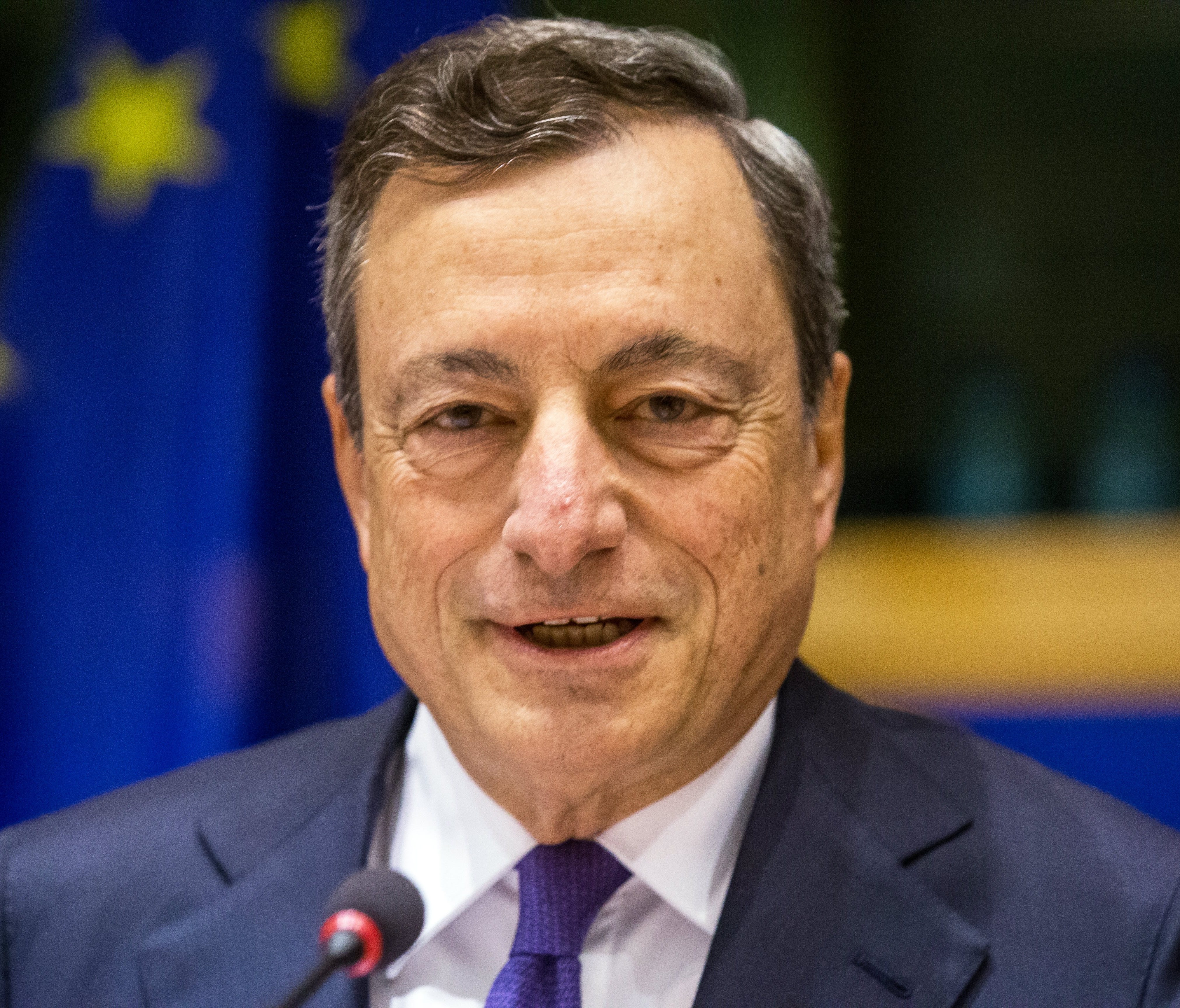 European Central Bank Pres. Mario Draghi scheduled to speak at the Federal Reserve's annual symposium in Jackson Hole, Wyo., Friday.