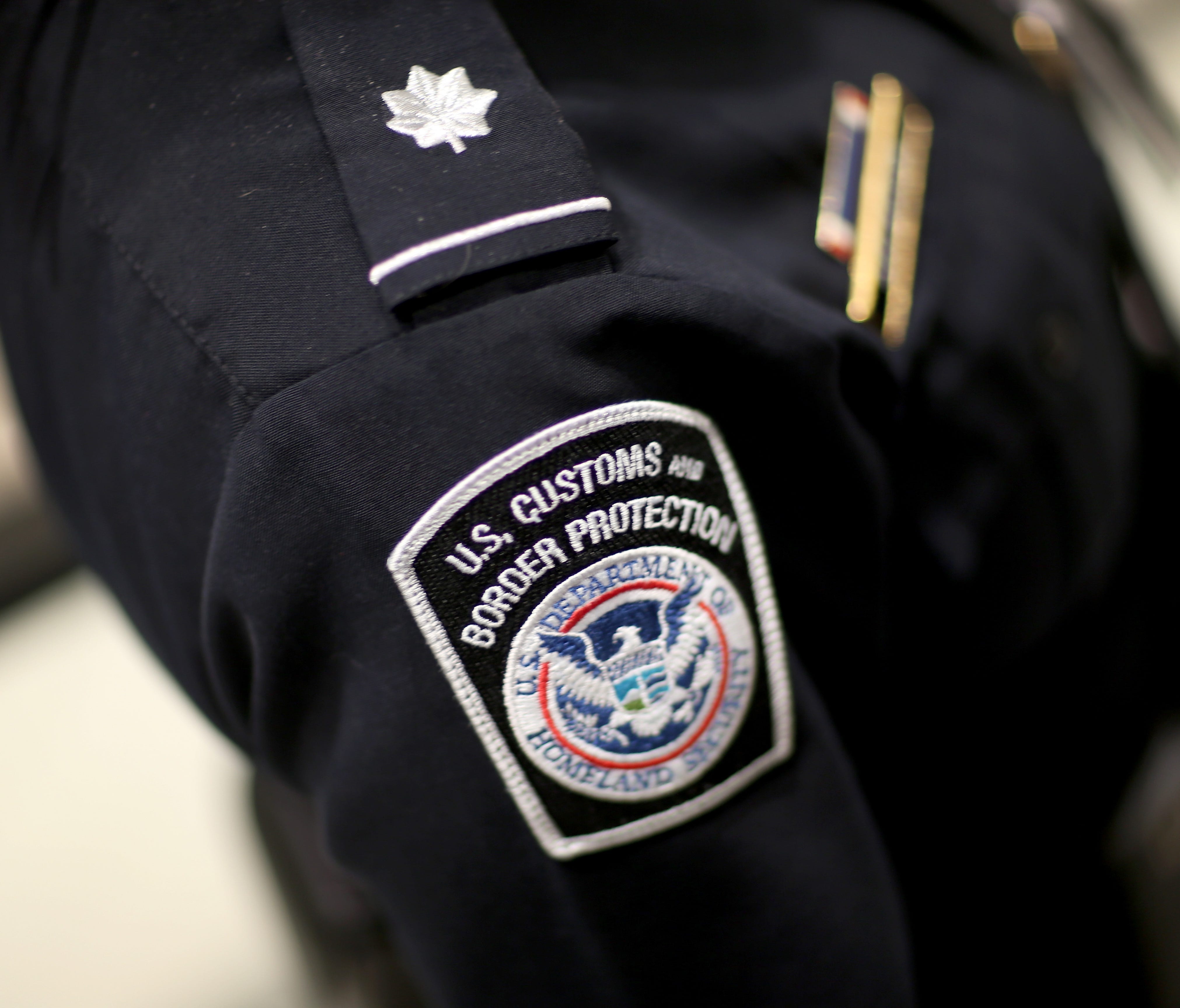 This file photo from March 2015 shows a U.S. Customs and Border Protection officer's patch.