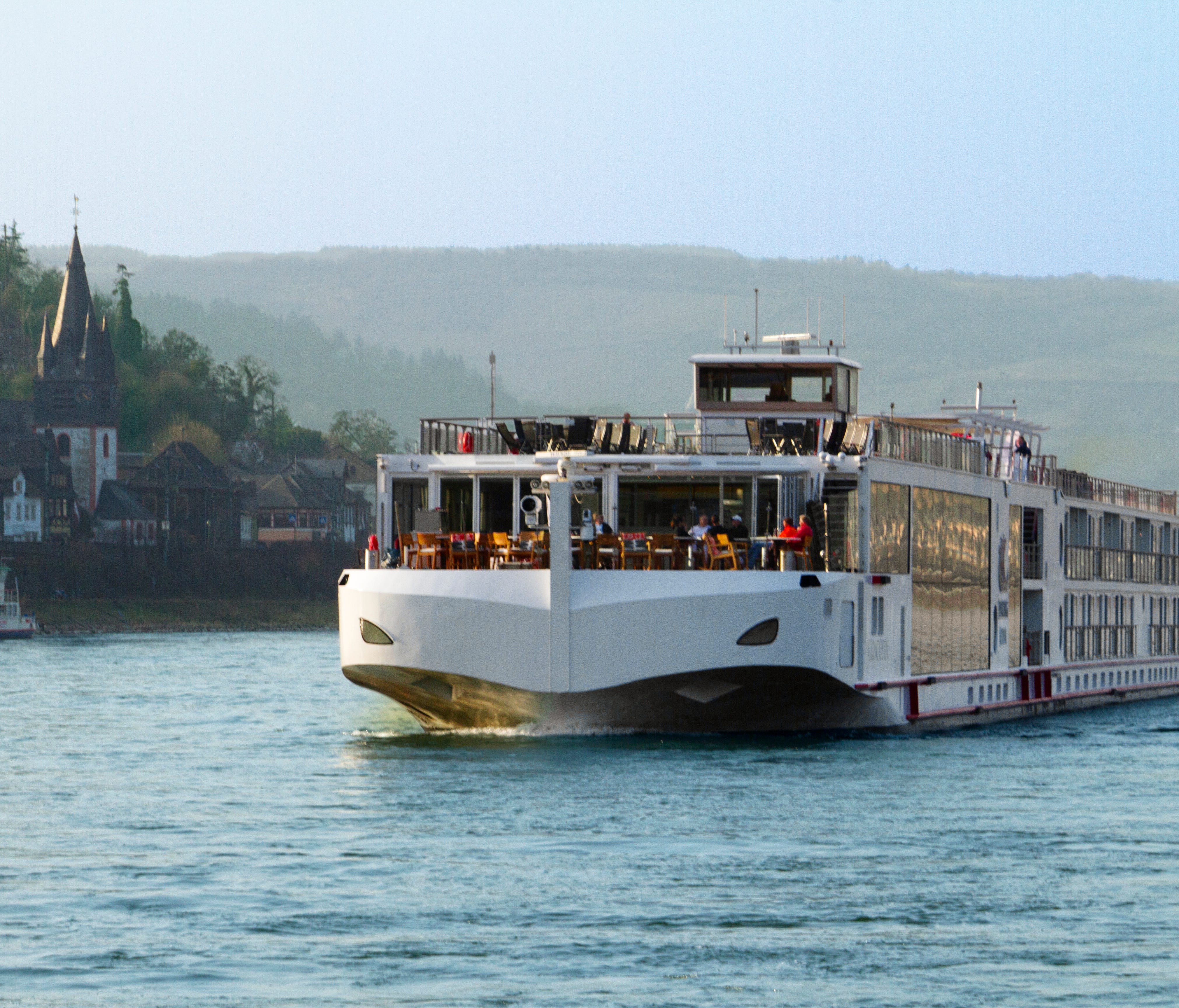 While the ships operated by market leader Viking River Cruises don't feature hull art, they do have two openings at their front that makes them look like they have eyes.