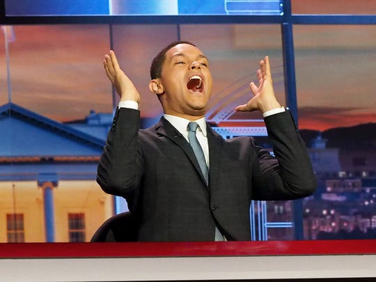 Trevor Noah on the set of "The Daily Show."