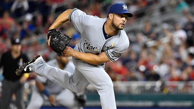 Xavier Cedeno is just one part of the bullpen used liberally by Brewers manager Craig Counsell.