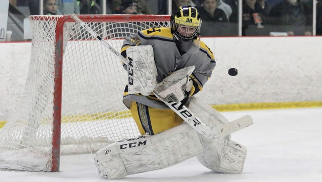 Hartland goalie Brett Tome has started in most of the Eagles' big games. Hartland faces three highly ranked opponents this week in Brighton, Orchard Lake St. Mary's and Livonia Stevenson.