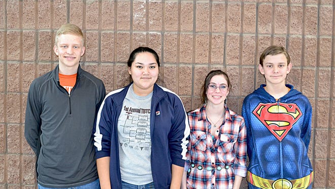 (Left to right)
David Ellison (Senior), Alyssa Chavez (Junior), Emily Pope (Sophomore), Mitchell Bolo (Freshman)
