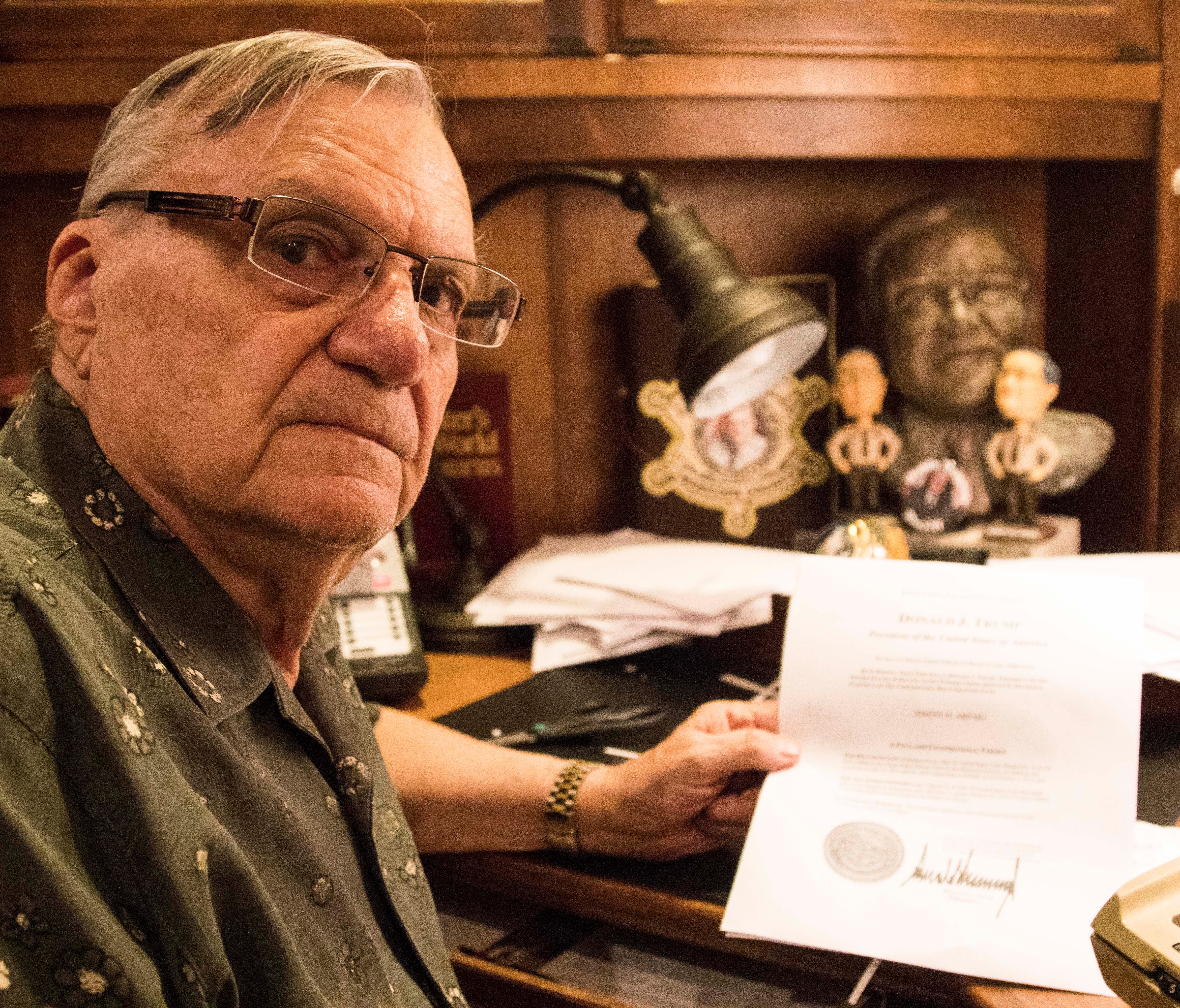 Former Sheriff Joe Arpaio speaks to the Arizona Republic about his pardon received from President Donald Trump.