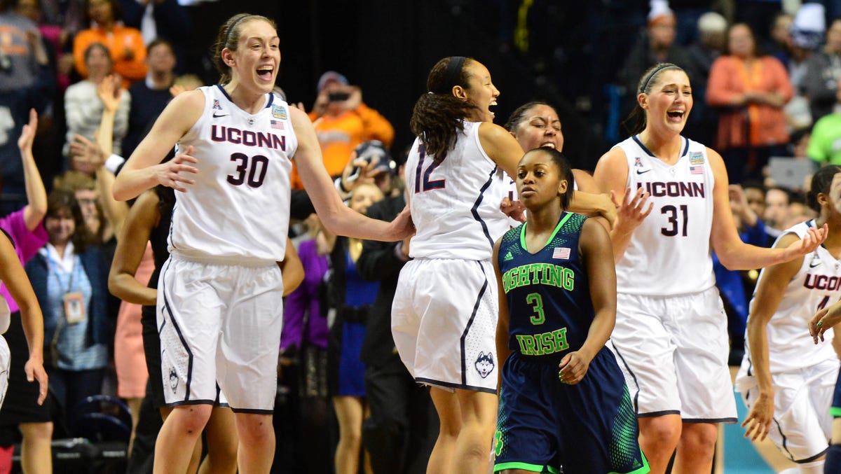 NCAA women's basketball title game Notre Dame vs. UConn