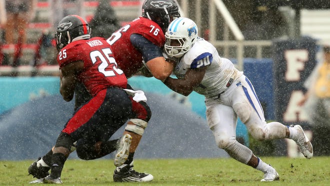 Linebacker Cavellis Luckett (24) finished the game with 10 tackles, two tackles for a loss and half a sack.