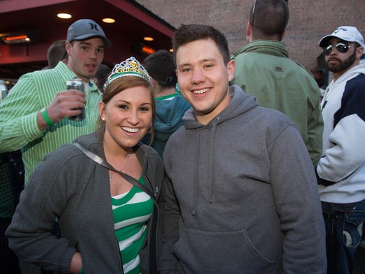 Kayla Miller, 24, and John Hall, 22, Tuesday, March