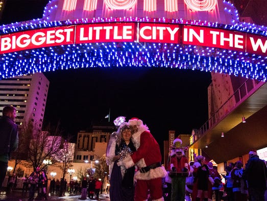 Hundreds of Santas, reindeer, and merry little elves