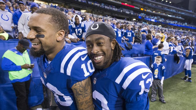Donte Moncrief sends videos to teammate T.Y. HIlton in the offseason, begging for advice. Hilton is happy to help.