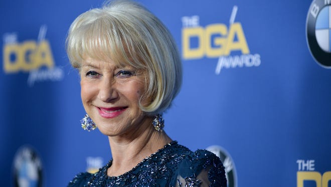 Helen Mirren arrives at the 66th Annual DGA Awards Dinner in Los Angeles on Jan. 25, 2014.