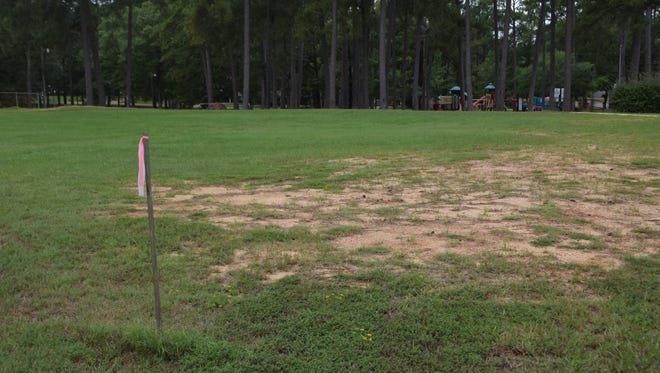 This area of Kees Park in Pineville formerly was the site of the city swimming pool, but it will become the location of a splash pad, which is expected to open in the spring or summer of 2016.