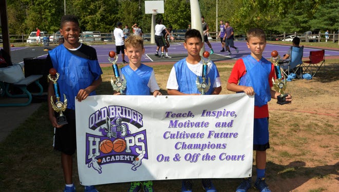 Award winners from the Old Bridge Hoops Academy's second annual 3-on-3 tournament, contested last year at Geick Park.