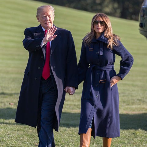 President Trump and first lady Melania Trump...